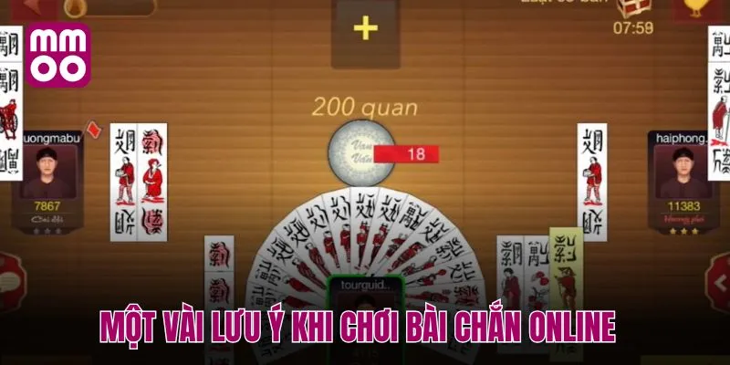 Một vài lưu ý khi chơi bài chắn online